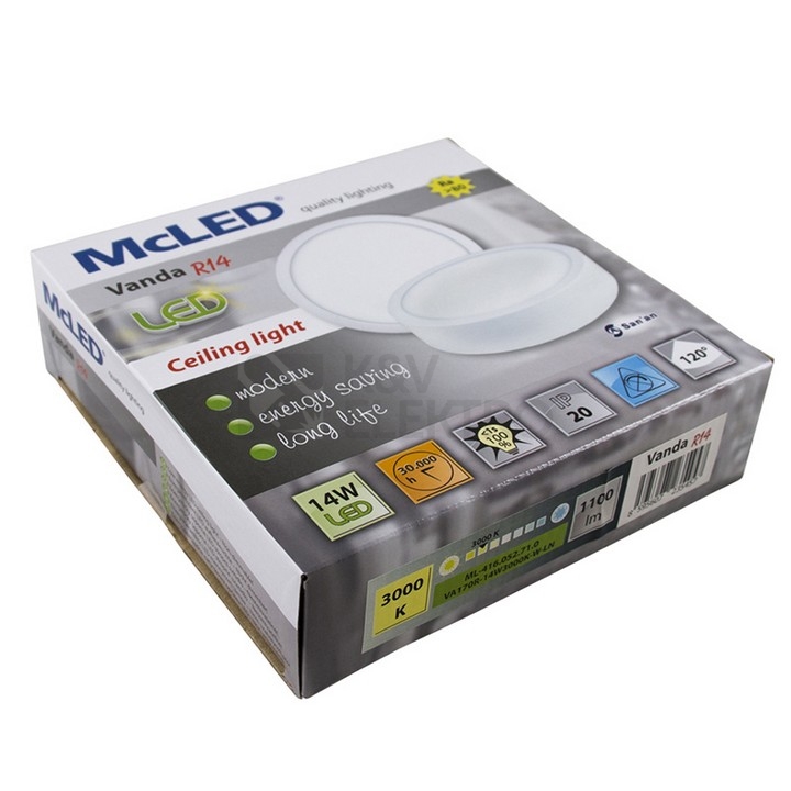 Obrázek produktu LED svítidlo McLED Vanda R14 14W 3000K teplá bílá ML-416.052.71.0 7