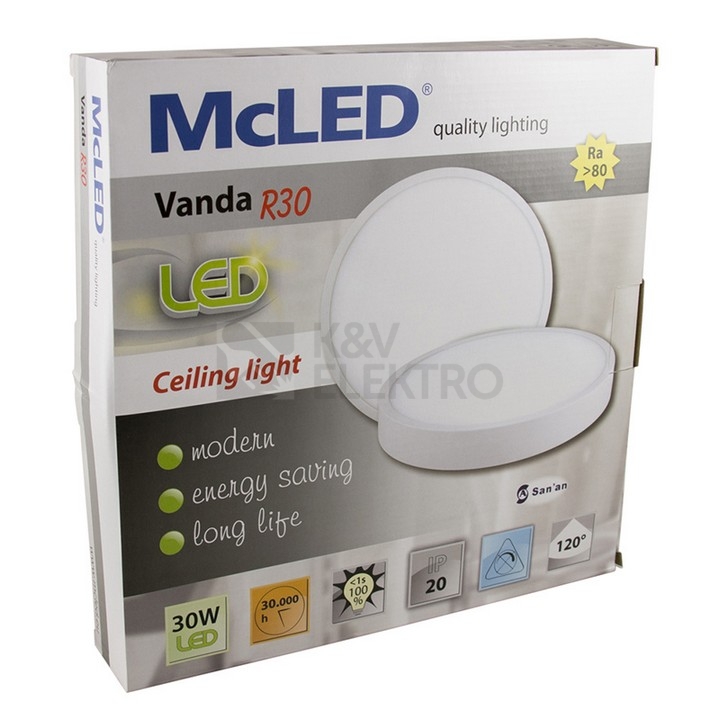 Obrázek produktu LED svítidlo McLED Vanda R30 30W 3000K teplá bílá ML-416.056.71.0 2