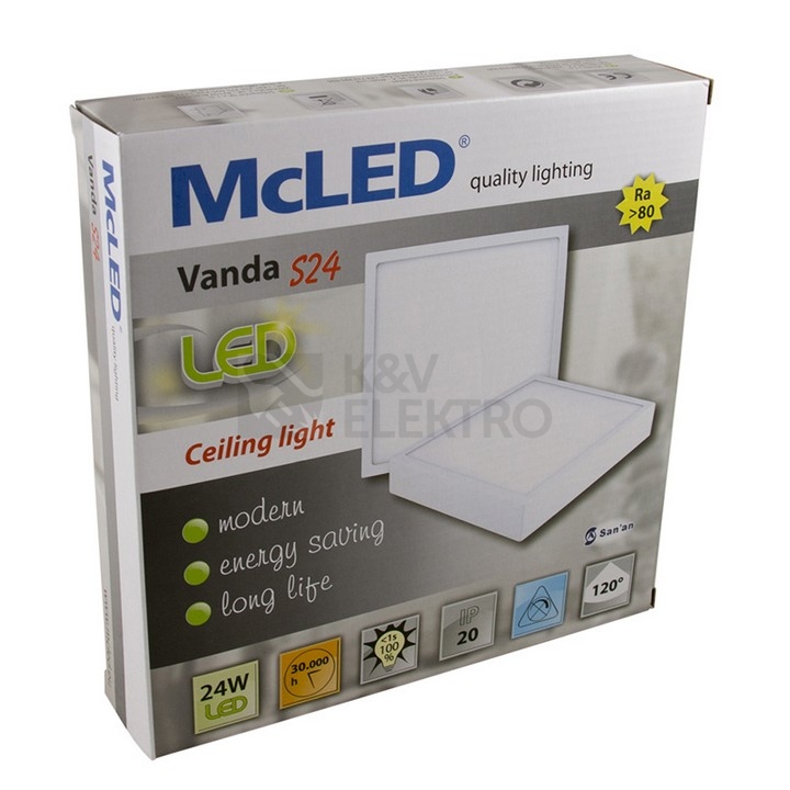 Obrázek produktu LED svítidlo McLED Vanda S24 24W 3000K teplá bílá ML-416.064.71.0 2