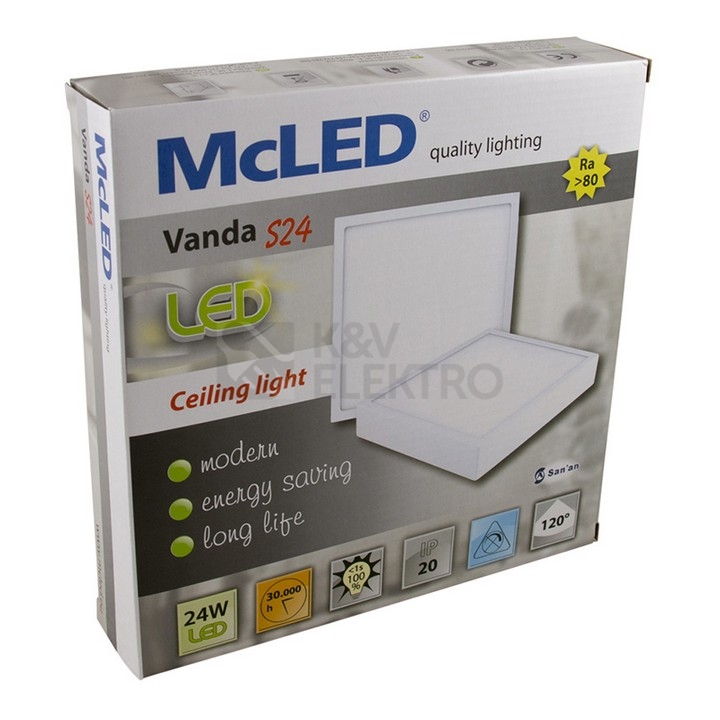 Obrázek produktu LED svítidlo McLED Vanda S24 24W 4000K neutrální bílá ML-416.065.71.0 2