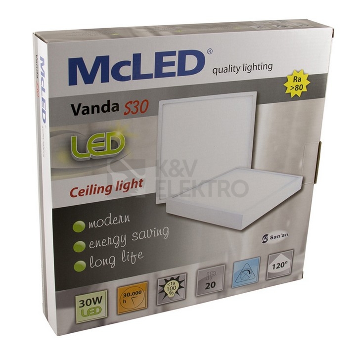 Obrázek produktu LED svítidlo McLED Vanda S30 30W 4000K neutrální bílá ML-416.067.71.0 1