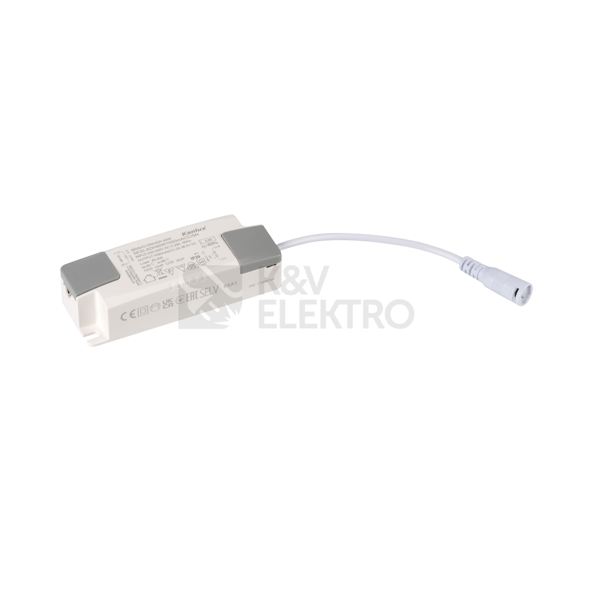 Obrázek produktu LED driver Kanlux BRAVO S / SU 28026 40W 1050mA 24-38,5VDC 0