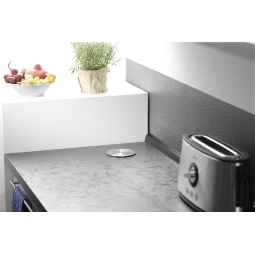 Stolní zásuvka BACHMANN Twist 931.032 230V + USB nabíječka nerez/černá