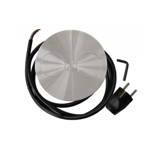 Stolní zásuvka BACHMANN Twist 931.032 230V + USB nabíječka nerez/černá (obrázek 4)