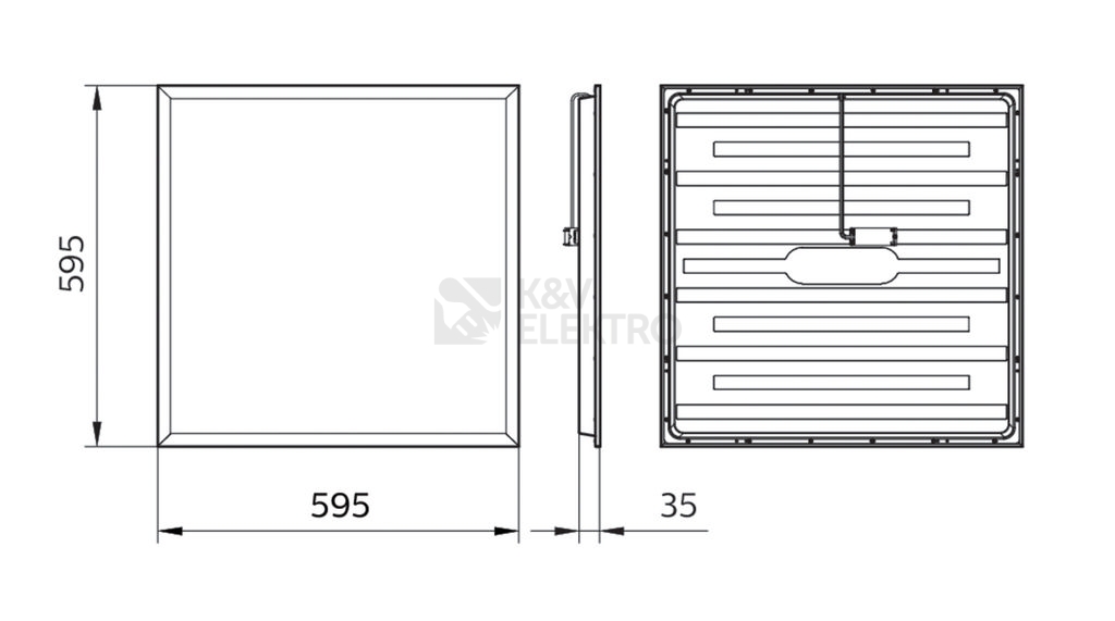 Obrázek produktu  LED panel Philips RC065B LED34S/840 PSU W60L60 NOC 38W 3400lm 4000K neutrální bílá 1