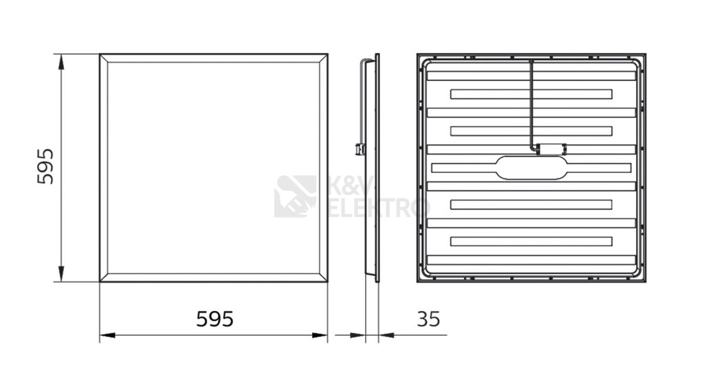 Obrázek produktu LED panel Philips RC065B LED34S/840 PSU W60L60 NOC 38W 3400lm 4000K neutrální bílá 1