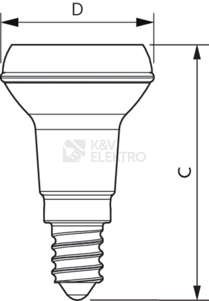 Obrázek produktu LED žárovka E14 Philips R39 1,8W (30W) teplá bílá (2700K), reflektor 36° 2