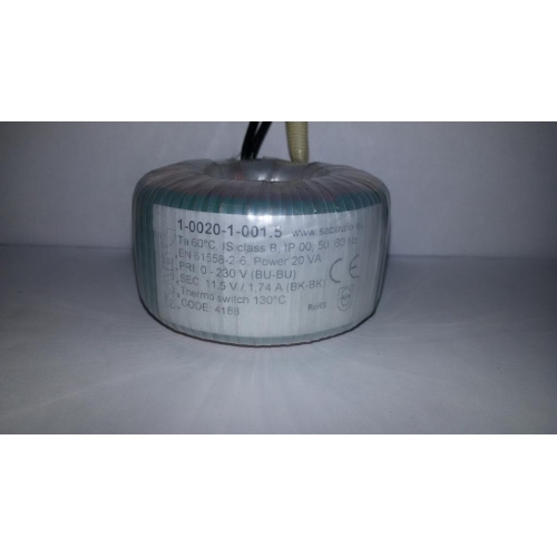 Toroidní transformátor 20VA 230V/12VAC/1,74A