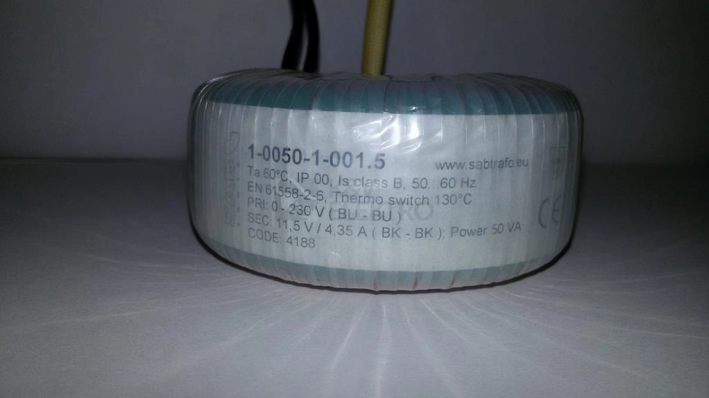 Obrázek produktu Toroidní transformátor 50VA 230V/12VAC/4,35A 1