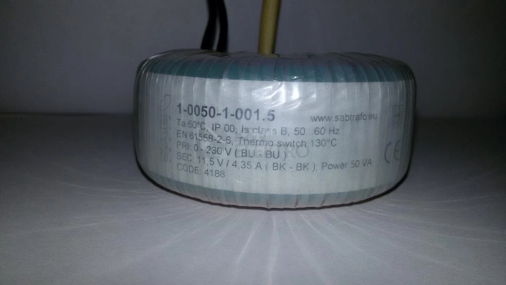 Obrázek produktu Toroidní transformátor 50VA 230V/12VAC/4,35A 1