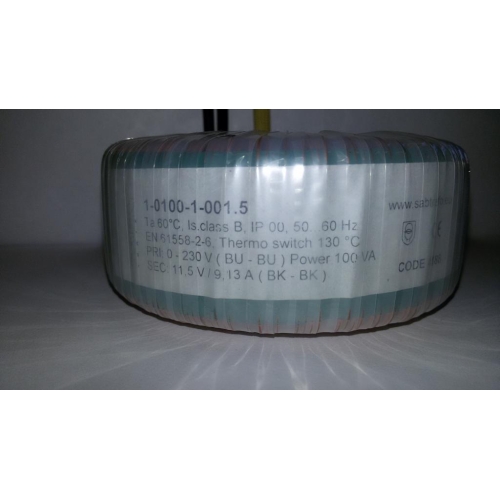 Toroidní transformátor 100VA 230V/12VAC/8,70A