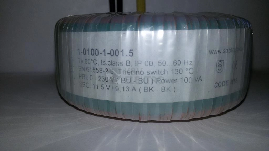Obrázek produktu Toroidní transformátor 100VA 230V/12VAC/8,70A 1