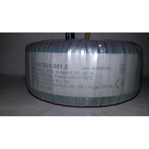 Toroidní transformátor 120VA 230V/12VAC/10,43A