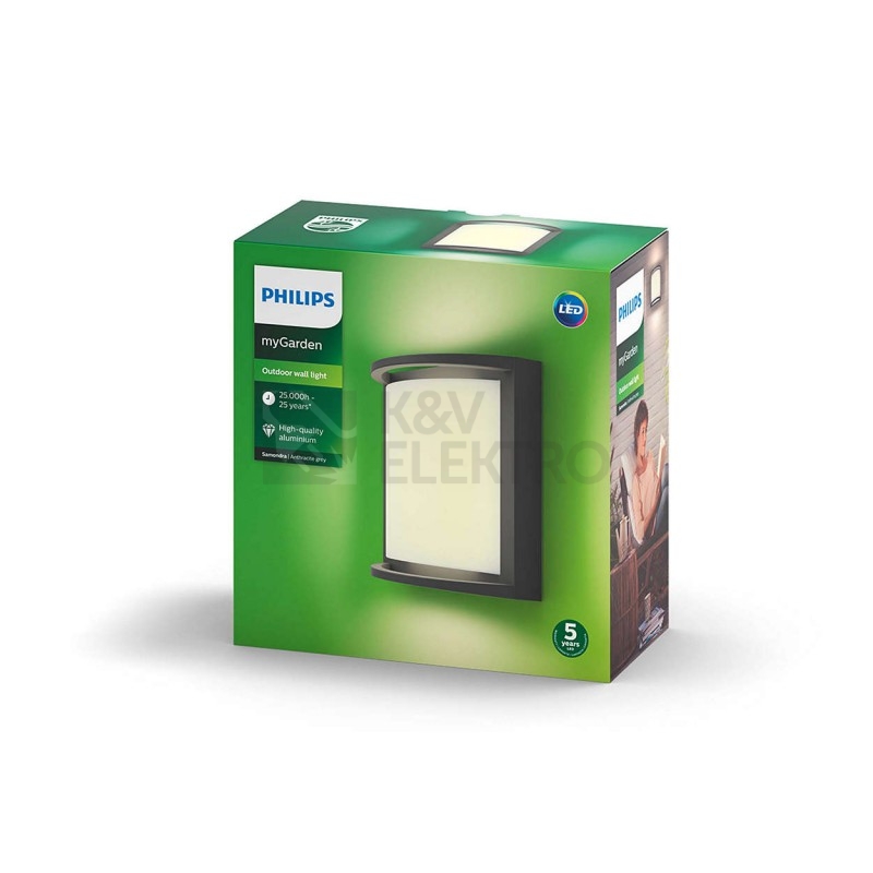 Obrázek produktu LED venkovní nástěnné svítidlo Philips Samondra 17391/93/P0 12W 1200lm 2700K teplá bílá 5