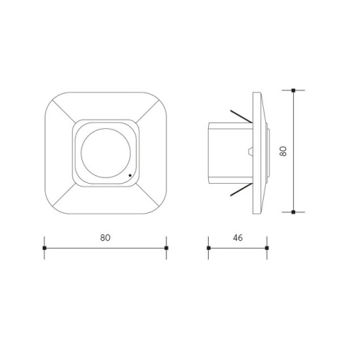 Pohybové čidlo mikrovlné Panlux PN71000006 140° bílá IP20 (obrázek 2)