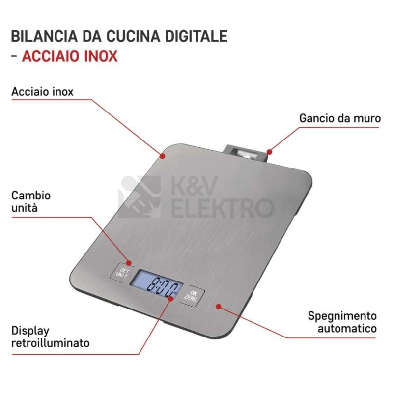 Obrázek produktu Digitální kuchyňská váha EMOS EV023 stříbrná 13