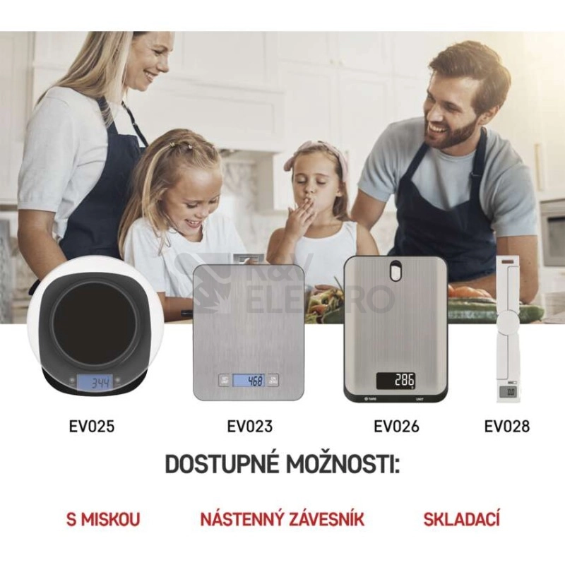 Obrázek produktu Digitální kuchyňská váha EMOS EV023 stříbrná 24