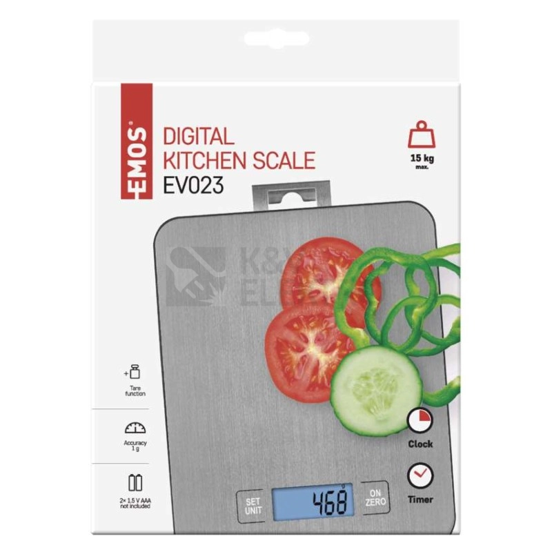 Obrázek produktu Digitální kuchyňská váha EMOS EV023 stříbrná 41