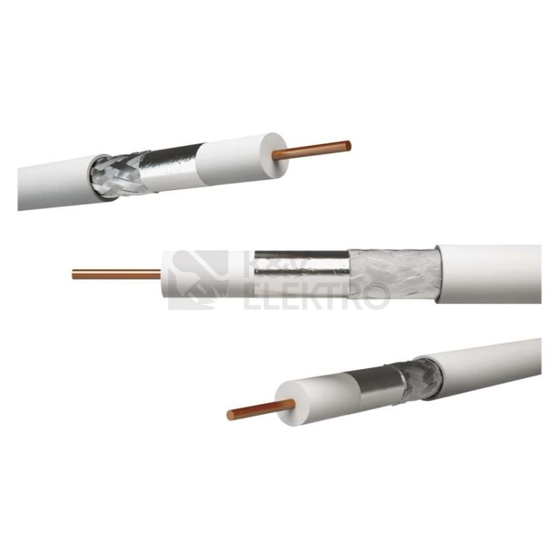 Obrázek produktu Koaxiální kabel bílý CB21D EMOS S5273 metráž 5