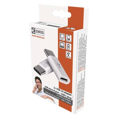 Adaptér/redukce USB-micro B/F-USB-C/M 2ks (blistr 2ks) (obrázek 5)