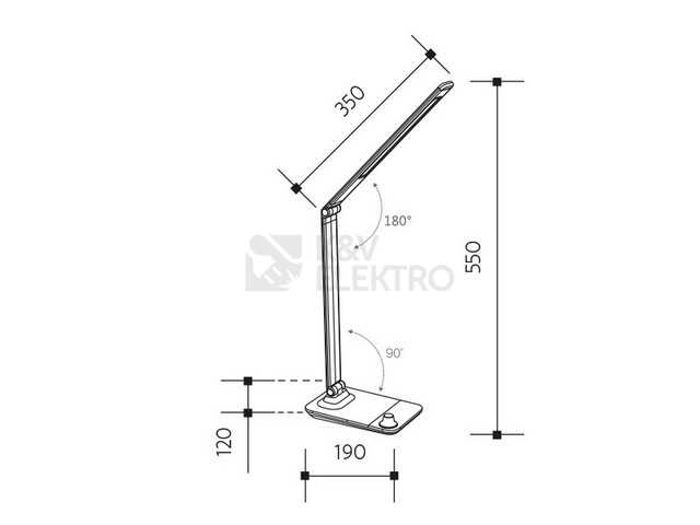 Obrázek produktu Stolní lampička LED Panlux MASTER bílá s bezdrátovým nabíjením nočním světlem stmívací PN15300020 1