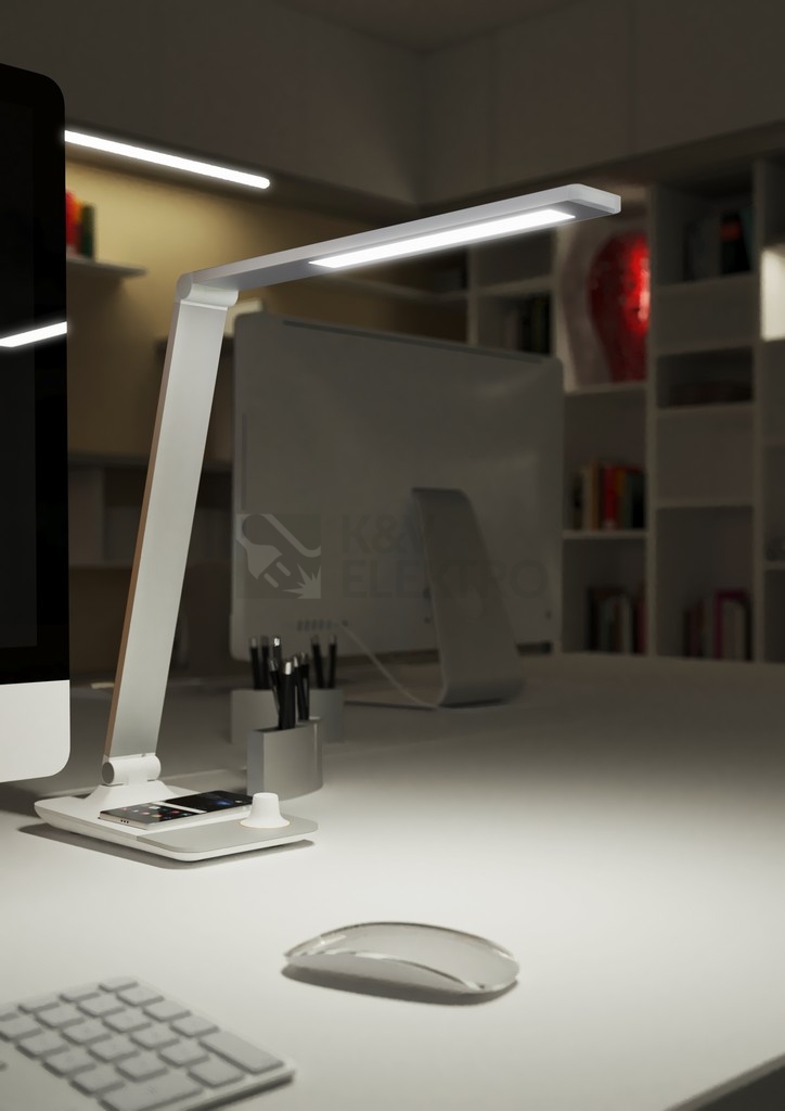 Obrázek produktu  Stolní lampička LED Panlux MASTER bílá s bezdrátovým nabíjením nočním světlem stmívací PN15300020 1