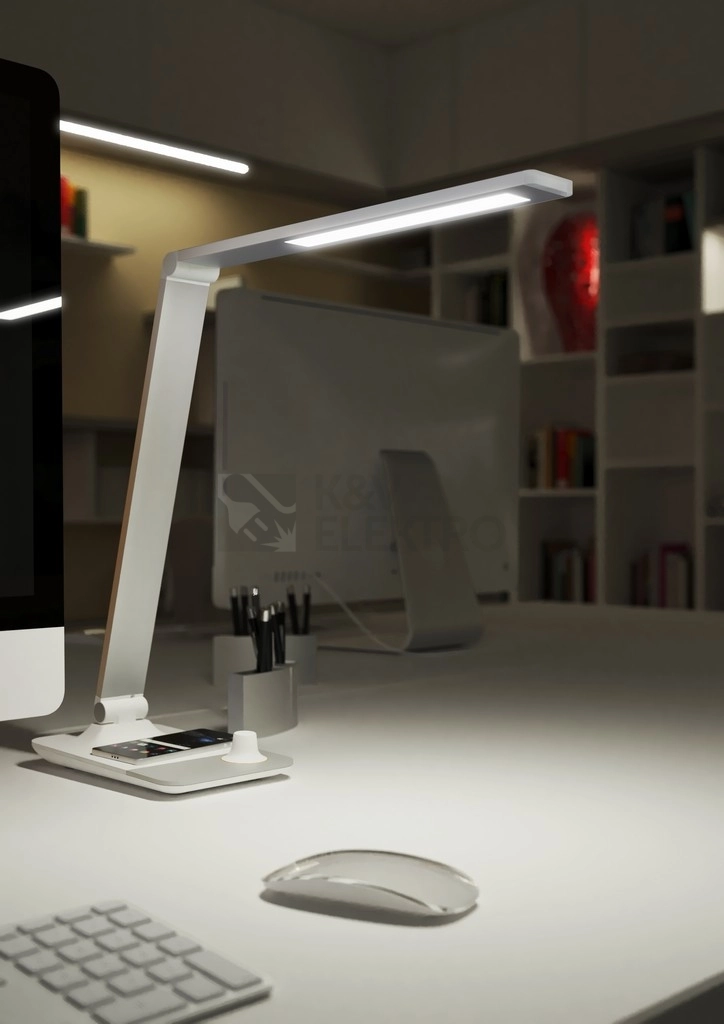 Obrázek produktu Stolní lampička LED Panlux MASTER bílá s bezdrátovým nabíjením nočním světlem stmívací PN15300020 3