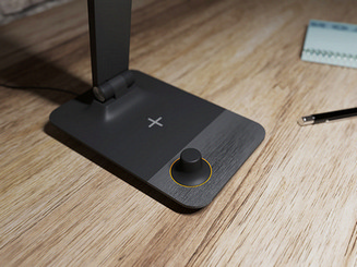 Stolní lampička LED Panlux MASTER černá s bezdrátovým nabíjením nočním světlem stmívací PN15300022