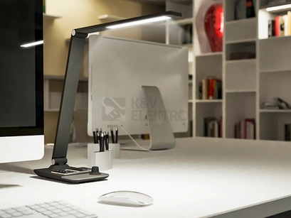 Obrázek produktu Stolní lampička LED Panlux MASTER černá s bezdrátovým nabíjením nočním světlem stmívací PN15300022 4