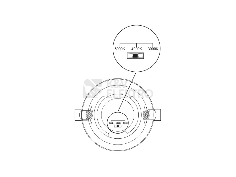 Obrázek produktu Vestavné LED svítidlo Panlux DOWNLIGHT CCT ROUND 12W PN22400002 1