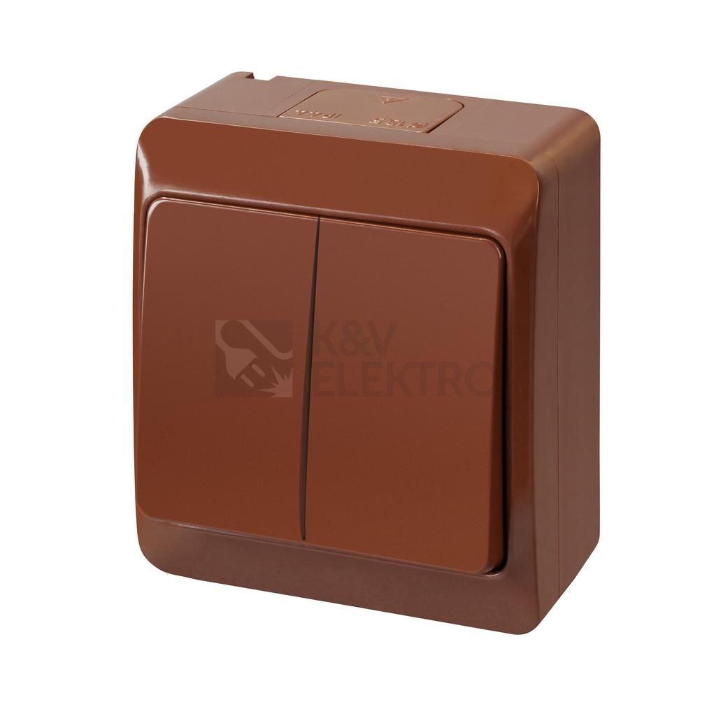 Obrázek produktu  Vypínač č.5 Famatel Galatea IP44 hnědá 5332-06 0