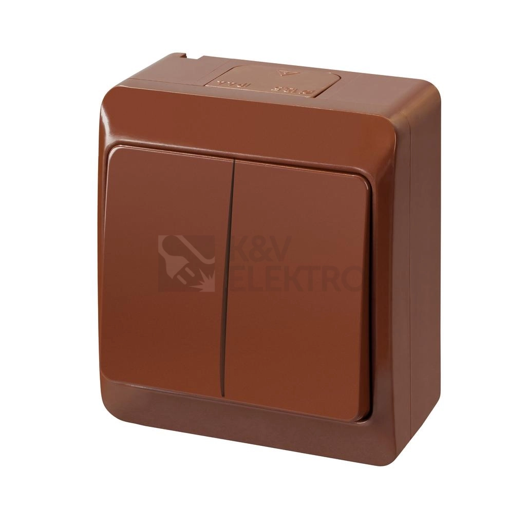 Obrázek produktu Vypínač č.5 Famatel Galatea IP44 hnědá 5332-06 0