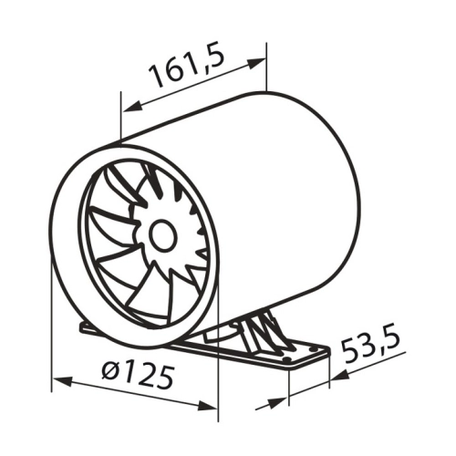 Tichý potrubní ventilátor VENTS 125 QUIETLINE-K kuličková ložiska 1010110 (obrázek 3)