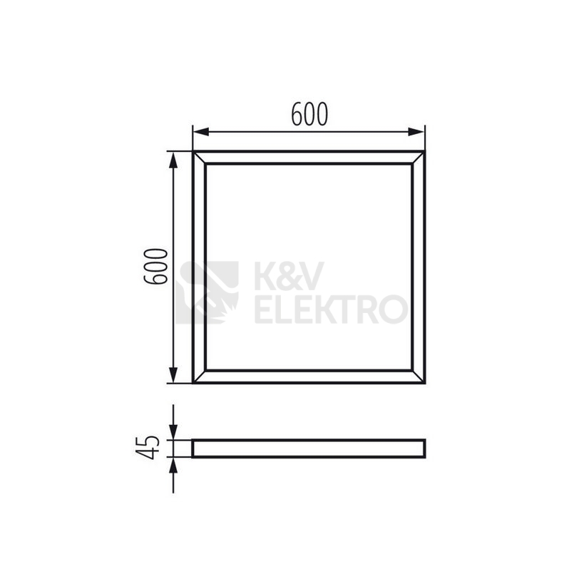 Obrázek produktu Montážní rámeček pro LED panel Kanlux BRAVO ADTR 6060 W 27613 1