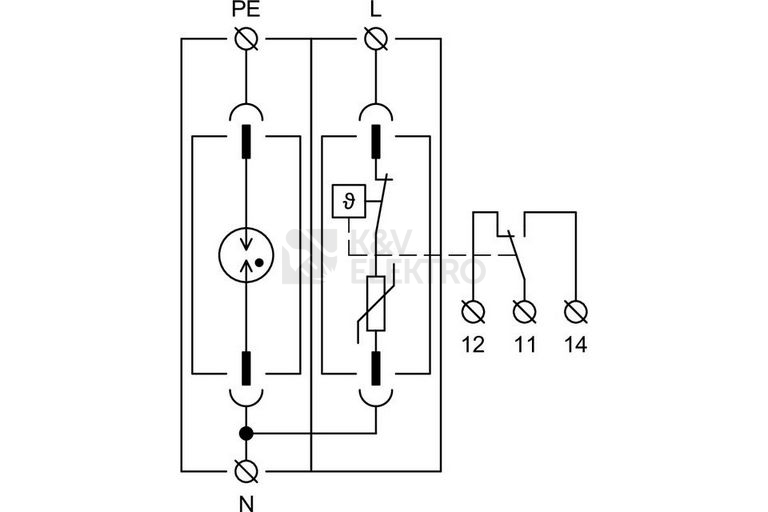 Obrázek produktu Svodič přepětí SPD typ 1+2 PIVM12,5-275 DS/1+1 Vseries 3