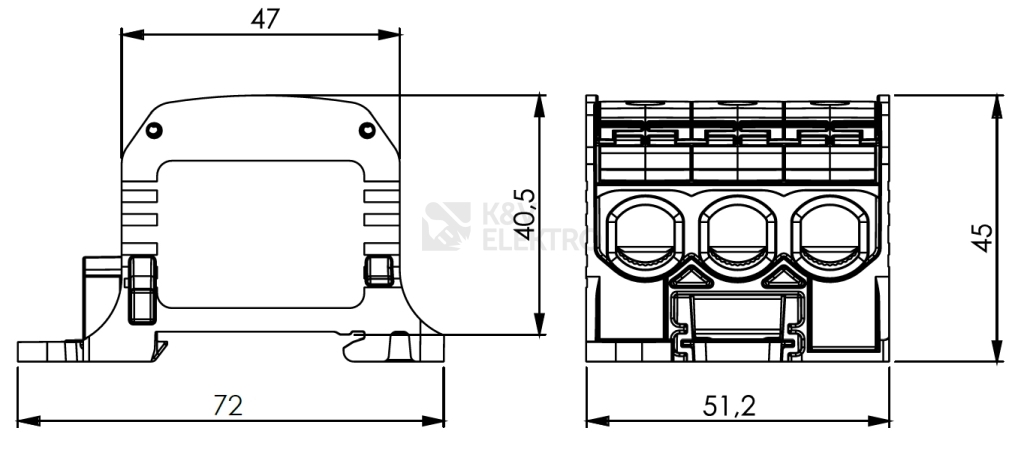 Obrázek produktu SVORKA UNI RKA 50 1/6 PE 150A 1P ZELENA 1