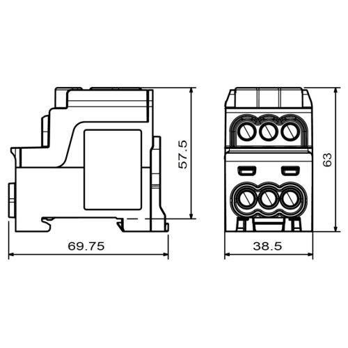 Svorkovnice pro rozdělení fází UVB 200 L B 1P 080030-3-4 hnědá 1006067