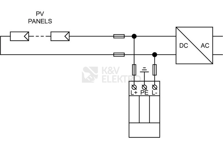 Obrázek produktu Svodič přepětí SPD PV typ 1+2 PIVM PV 600 Vseries 2