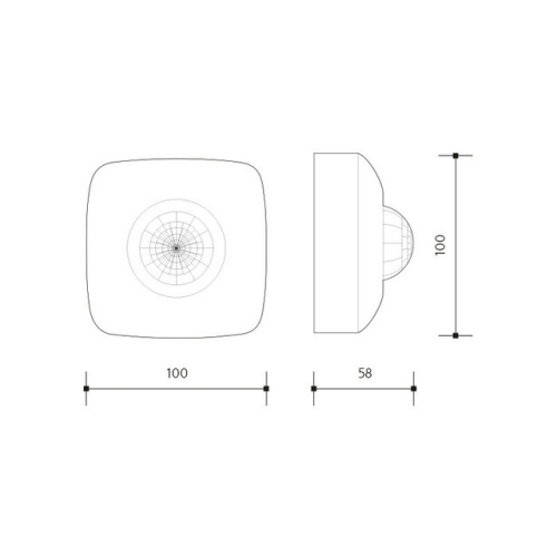 Pohybové čidlo Panlux PN71000004 360° bílá IP20