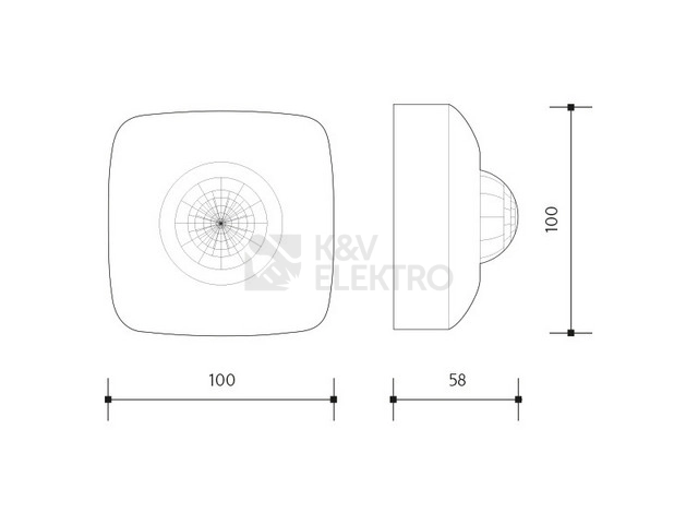 Obrázek produktu Pohybové čidlo Panlux PN71000004 360° bílá IP20 1