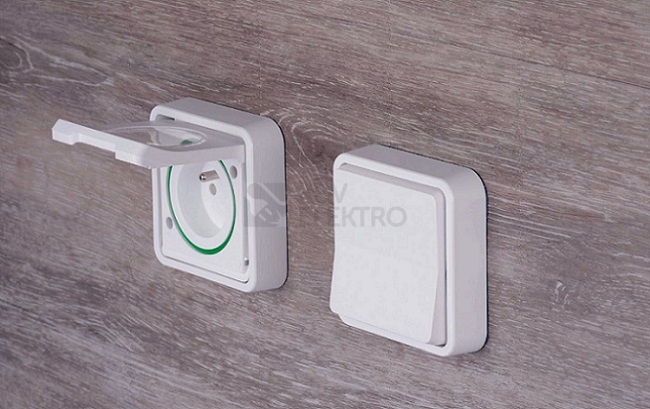 Obrázek produktu Schneider Electric Mureva Styl IP55 vypínač č.6 (č.1) bílý MUR39723 1
