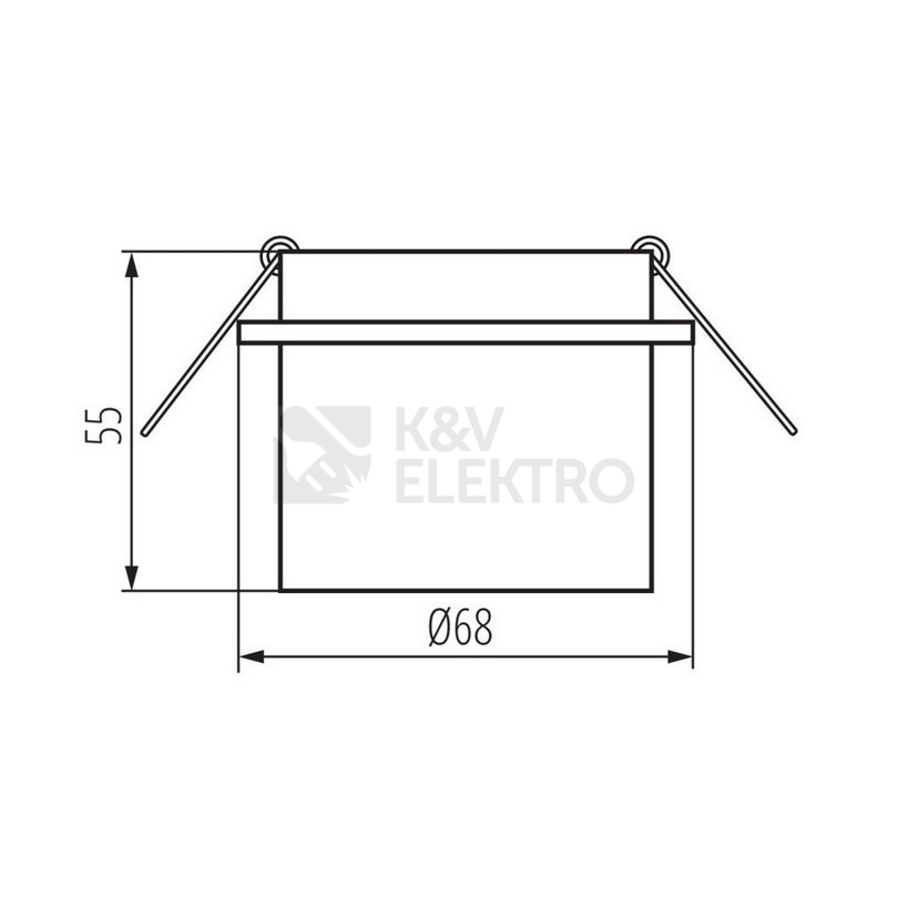 Obrázek produktu Podhledové svítidlo bez patice Kanux SPAG S B/G 27322 3