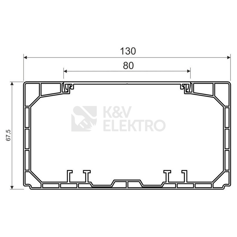 Obrázek produktu Parapetní žlab KOPOS PK 130x65 D HD 2m bílá 1