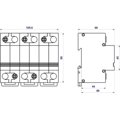 Svodič přepětí SPD typ 1 HLA50-255/3+0