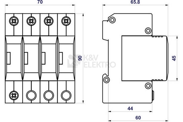 Obrázek produktu Svodič přepětí Hakel HSA-275/3+1 M 1