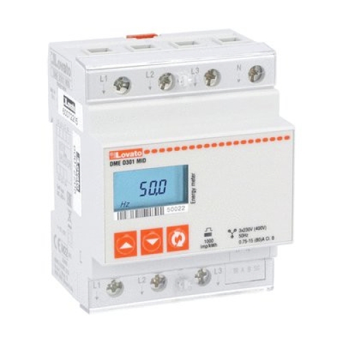 Elektroměr LOVATO DMED301MID třífázový 80A Modbus-RTU (RS485)