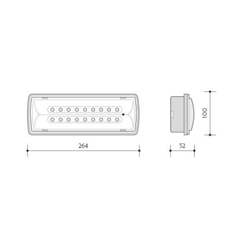 Nouzové svítidlo Panlux Fenix LED M IP65 3W 3h LiFePO4 PN35200010 (obrázek 2)