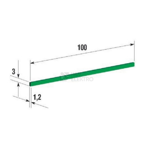 Identifikační pásek 100mm zelený Cabur PTC0990