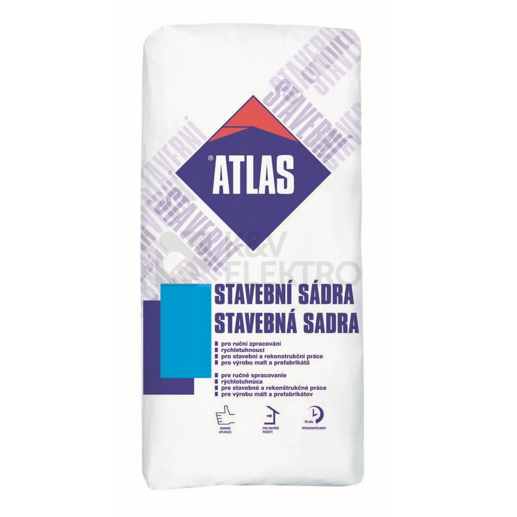 Obrázek produktu  Atlas sádra stavební šedá 15kg 0