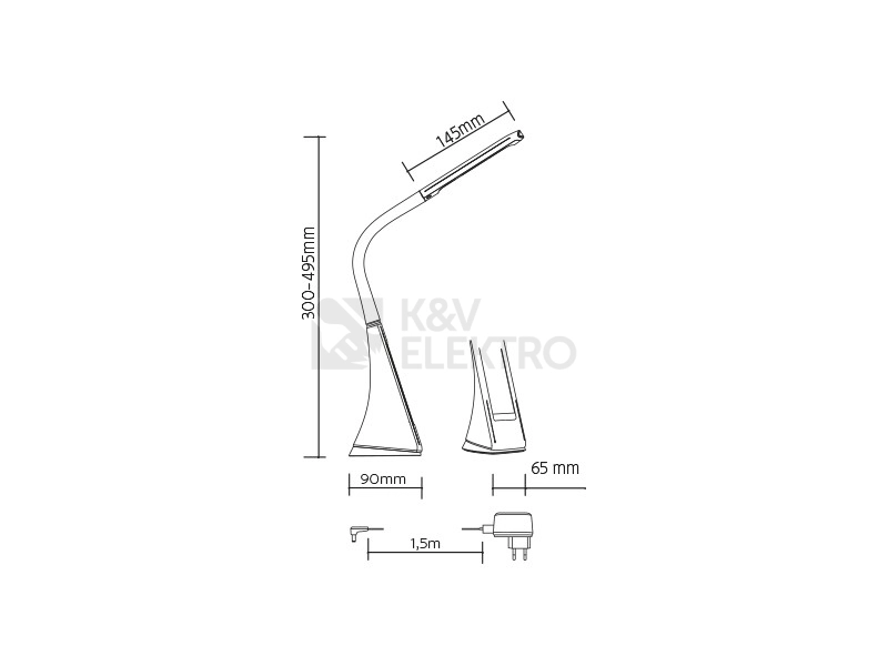 Obrázek produktu Stolní lampička LED Panlux LORD bílá kůže PN15100004 4